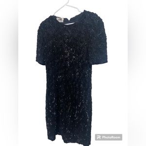 Black sequins vintage dress